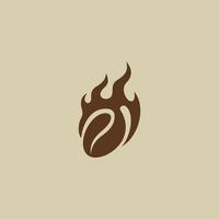 Kaffee und Feuer einfach Logo vektor