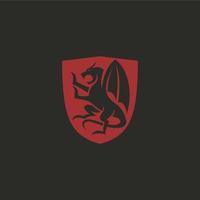 einfach Drachen Logo vektor