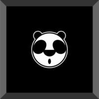 einfach Panda Kopf Logo vektor