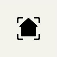 Ziel Foto Haus einfach Logo vektor