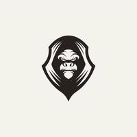 Gorilla einfach Logo vektor