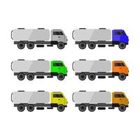 uppsättning lastbilar på vit bakgrund vektor