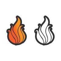 Feuerflamme Logo Symbol Vektor Design-Vorlage