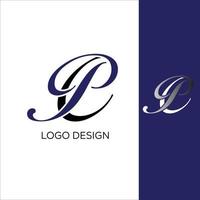 pc Initiale Brief Logo Design vektor