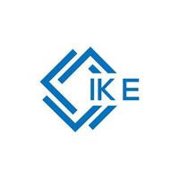 ike Brief Logo Design auf Weiß Hintergrund. ike kreativ Kreis Brief Logo Konzept. ike Brief Design. vektor