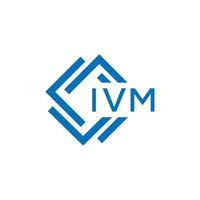 ivm kreativ cirkel brev logotyp begrepp. ivm brev design.ivm brev logotyp design på vit bakgrund. ivm kreativ cirkel brev logotyp begrepp. ivm brev design. vektor