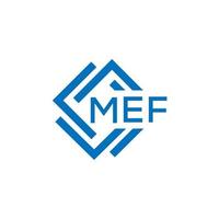 mef brev logotyp design på vit bakgrund. mef kreativ cirkel brev logotyp begrepp. mef brev design. vektor