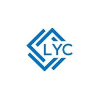 Lyc Brief Logo Design auf Weiß Hintergrund. Lyc kreativ Kreis Brief Logo Konzept. Lyc Brief Design. vektor