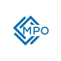 mpo kreativ cirkel brev logotyp begrepp. mpo brev design.mpo brev logotyp design på vit bakgrund. mpo kreativ cirkel brev logotyp begrepp. mpo brev design. vektor