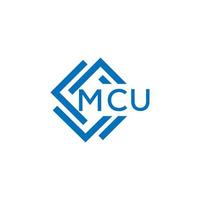 mcu Brief design.mcu Brief Logo Design auf Weiß Hintergrund. mcu kreativ Kreis Brief Logo Konzept. mcu Brief Design. vektor
