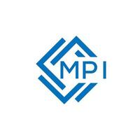 mpi brev design.mpi brev logotyp design på vit bakgrund. mpi kreativ cirkel brev logotyp begrepp. mpi brev design. vektor