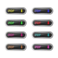 PDF-Download-Set auf weißem Hintergrund vektor