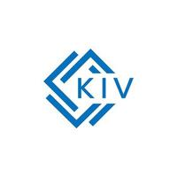 kiv Brief Logo Design auf Weiß Hintergrund. kiv kreativ Kreis Brief Logo Konzept. kiv Brief Design. vektor