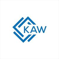 kaw Brief Logo Design auf Weiß Hintergrund. kaw kreativ Kreis Brief Logo Konzept. kaw Brief Design. vektor