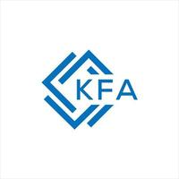 kfa Brief Logo Design auf Weiß Hintergrund. kfa kreativ Kreis Brief Logo Konzept. kfa Brief Design. vektor