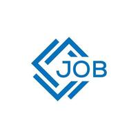 Job Brief Logo Design auf schwarz Hintergrund. Job kreativ Kreis Brief Logo Konzept. Job Brief Design. vektor