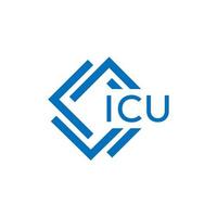 icu Brief Logo Design auf Weiß Hintergrund. icu kreativ Kreis Brief Logo Konzept. icu Brief Design. vektor