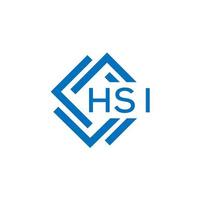 hsi brev logotyp design på vit bakgrund. hsi kreativ cirkel brev logotyp begrepp. hsi brev design. vektor