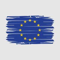 europeisk flagga borsta vektor