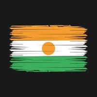 niger flag pinsel vektor illustration