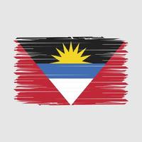 antigua flag pinsel vektor illustration