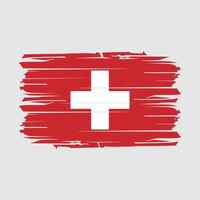 Pinselvektor der Schweizer Flagge vektor