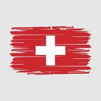 schweiz flagga borsta vektor