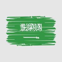 saudi arabien flagga borsta vektor