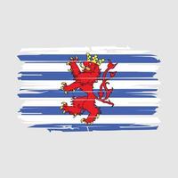 luxemburg flagga borsta vektor