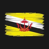 Brunei-Flaggenpinsel-Vektorillustration vektor