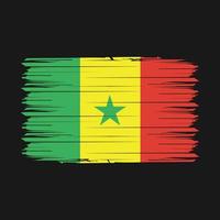 senegal flag pinsel vektor illustration