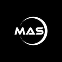 mas-Brief-Logo-Design in Abbildung. Vektorlogo, Kalligrafie-Designs für Logo, Poster, Einladung usw. vektor