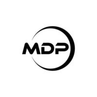 mdp brev logotyp design i illustration. vektor logotyp, kalligrafi mönster för logotyp, affisch, inbjudan, etc.