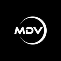 mdv Brief Logo Design im Illustration. Vektor Logo, Kalligraphie Designs zum Logo, Poster, Einladung, usw.