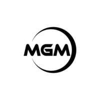 mgm-Brief-Logo-Design in Abbildung. Vektorlogo, Kalligrafie-Designs für Logo, Poster, Einladung usw. vektor