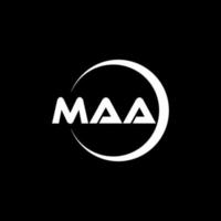 Maa-Brief-Logo-Design in Abbildung. Vektorlogo, Kalligrafie-Designs für Logo, Poster, Einladung usw. vektor