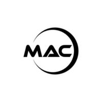 mac brev logotyp design i illustration. vektor logotyp, kalligrafi mönster för logotyp, affisch, inbjudan, etc.