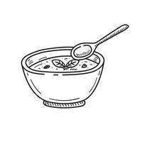 Suppe Gekritzel Vektor Illustration