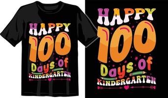 100. Schultage, hundert Tage T-Shirt-Design, 100. Tage Feier-T-Shirt vektor