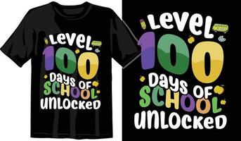 100. Schultage, hundert Tage T-Shirt-Design, 100. Tage Feier-T-Shirt vektor