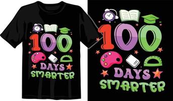 100. Schultage, hundert Tage T-Shirt-Design, 100. Tage Feier-T-Shirt vektor