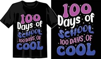 100. Schultage, hundert Tage T-Shirt-Design, 100. Tage Feier-T-Shirt vektor