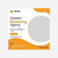 kreativ marknadsföring byrå företags- företag social media posta design mallar vektor