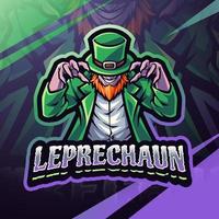 leprechaun esport maskot logotypdesign vektor