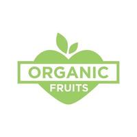 organisk frukt vektor logotyp design