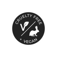 Grausamkeit kostenlos und vegan Vektor Symbol