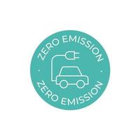 Null Emission Vektor Symbol. einfach Element Illustration