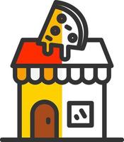 Pizza-Shop-Vektor-Icon-Design vektor