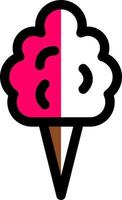 Zuckerwatte-Vektor-Icon-Design vektor