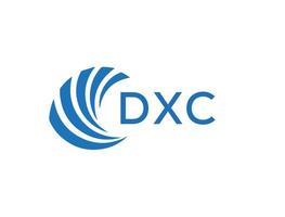 dxc kreativ cirkel brev logotyp begrepp. dxc brev design. vektor